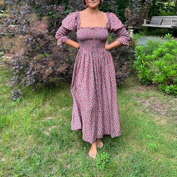 DOEN Bijou Dress in Roseraie Floral Print XS - Picture 6 of 8